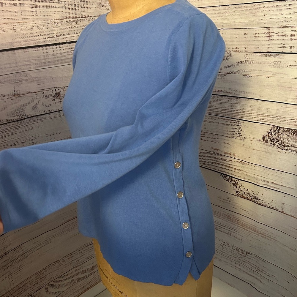 Talbots Cornflower Boatneck Sweater